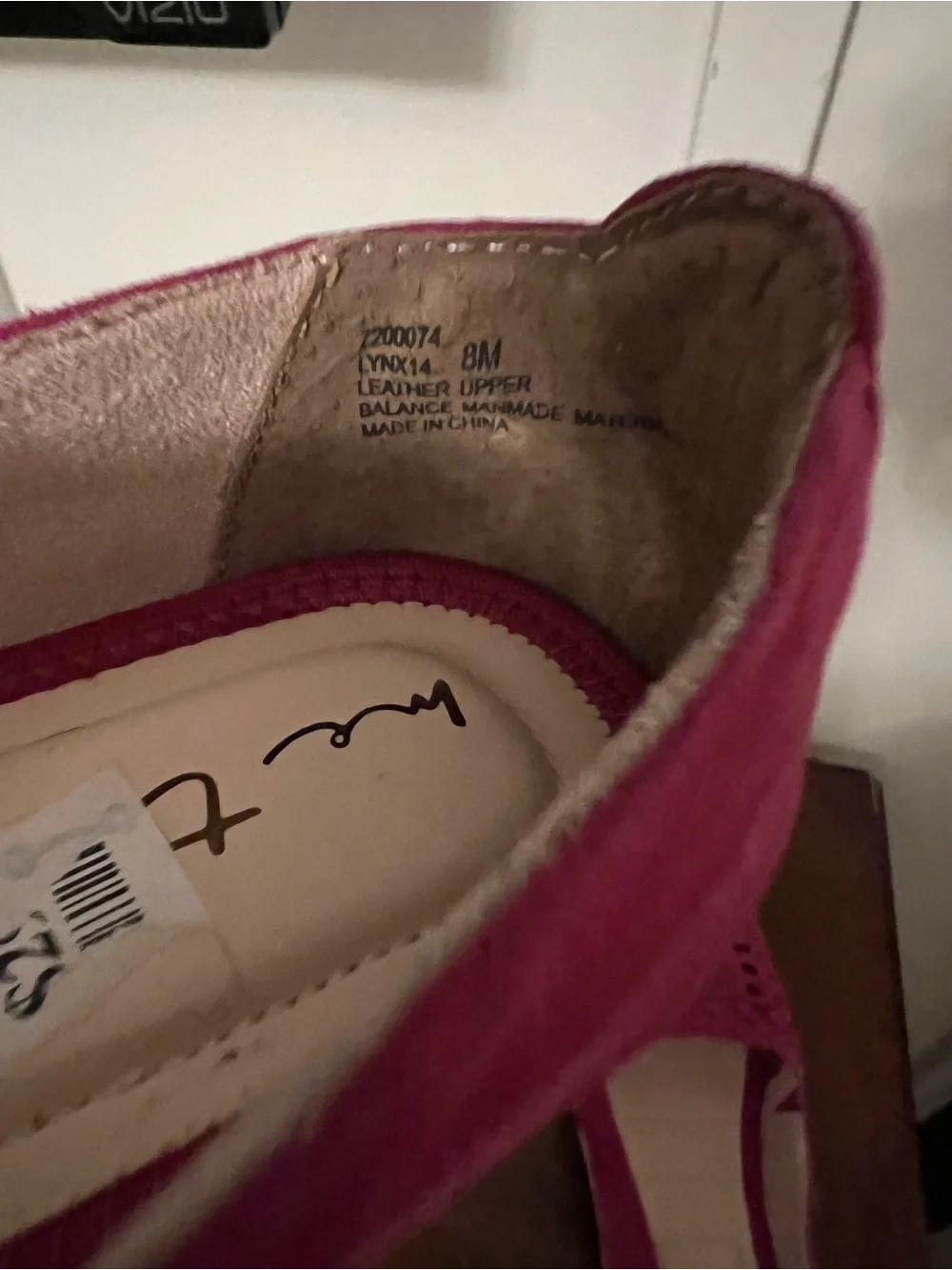 Me Too Lynx espadrille flats woven fuchsia suede upper jute-wrapped sole size 8